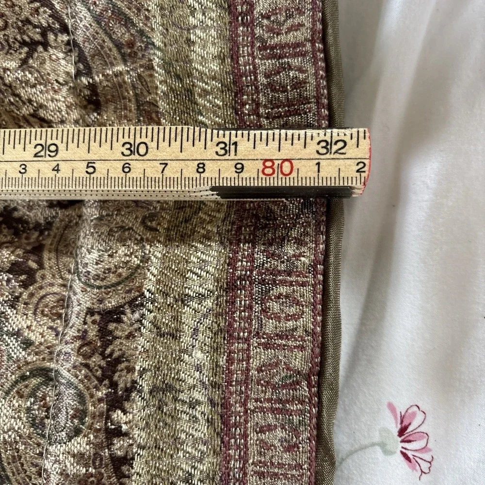 Croscill Pillow Shams Tangier King Damask Stripe Bronze Burgundy Rich‎ Set Of 2